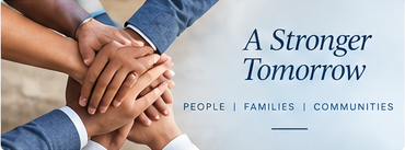 Hands together representing community